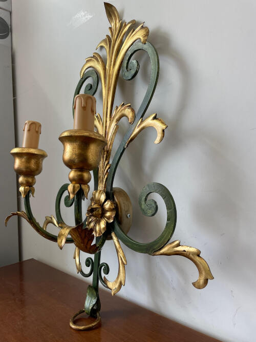QAZQA Appliques Laura - Art Déco - Vetro,Acciaio - Oro - Tondo Max. 1 X Watt 79124376