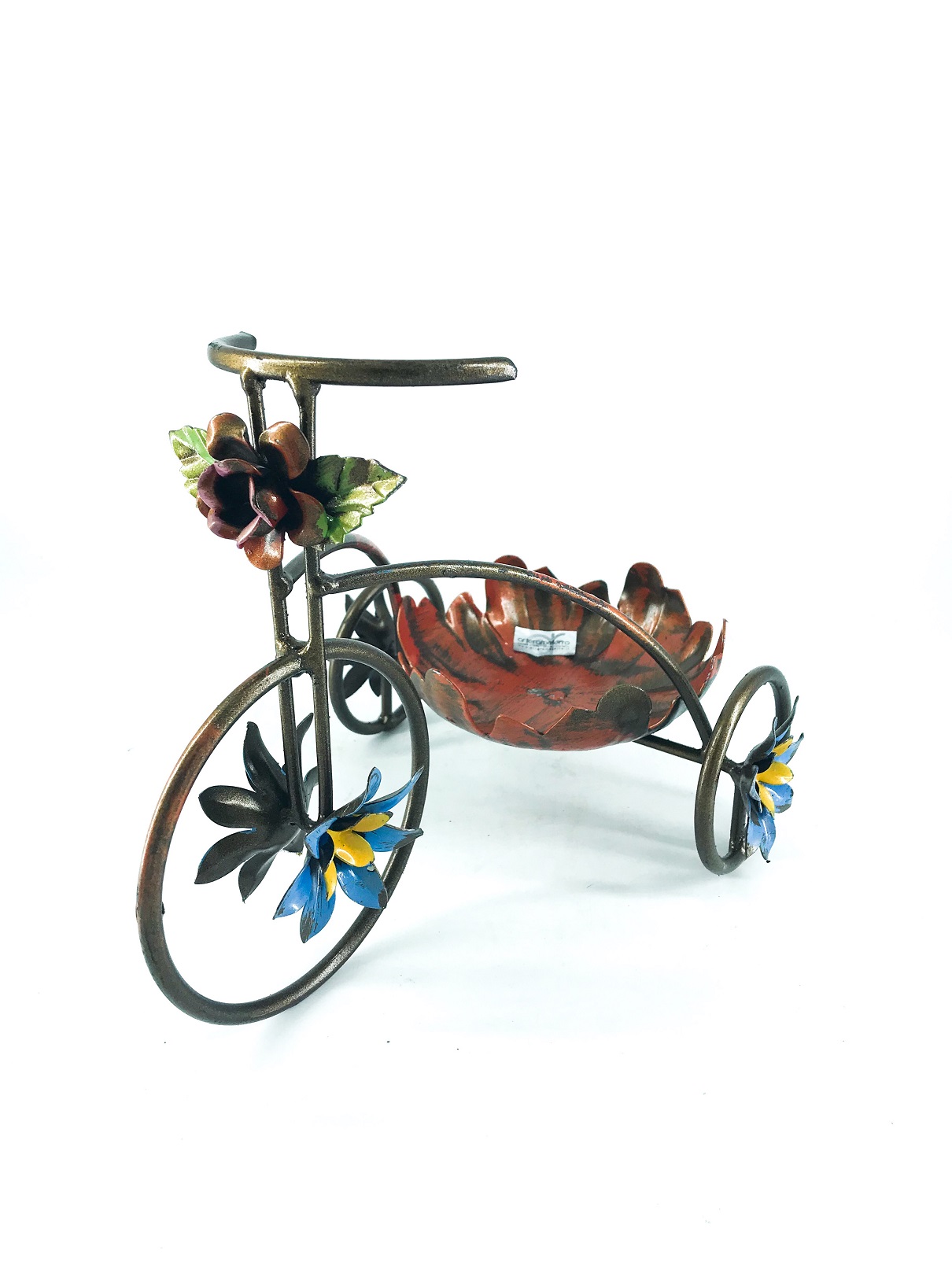 Piccolo portavaso bicicletta in ferro