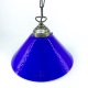 lampadario-ottone-cono-blu-arterameferro.JPEG