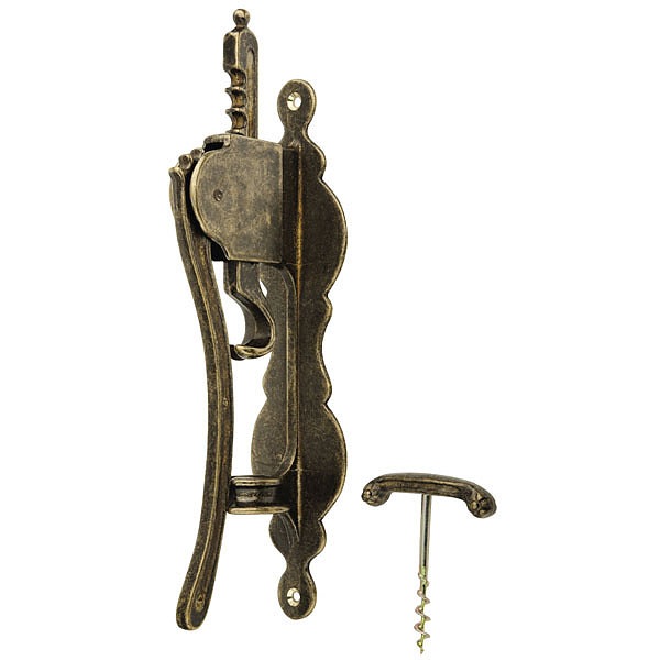Apribottiglie Da Parete Nautico In Ottone Massiccio Nichelato - Stile Marittimo Con Viti Incluse, 9x6x3cm - NKlaus 11791