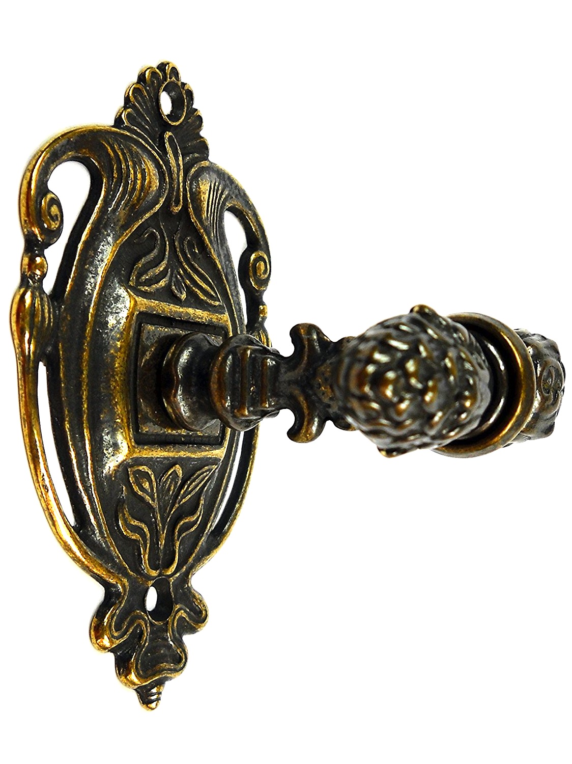 Porta accappatoio gancio appendino in ottone dorato stile barocco