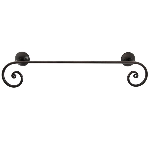 Portasciugamani In Ferro Nero Stile Fattoria - Montaggio A Parete 40,6 Cm Per Bagno, Cucina, Esterno