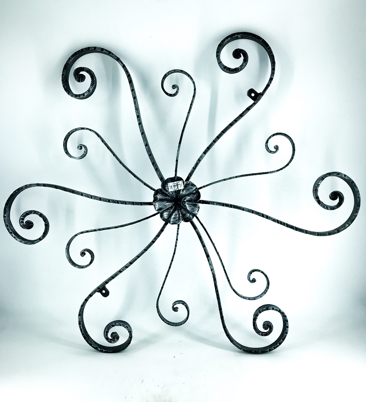 Arterameferro Attaccapanni A Parete In Ferro Battuto Con Girasoli – 3 Posti, Made In Italy, 75x42 Cm