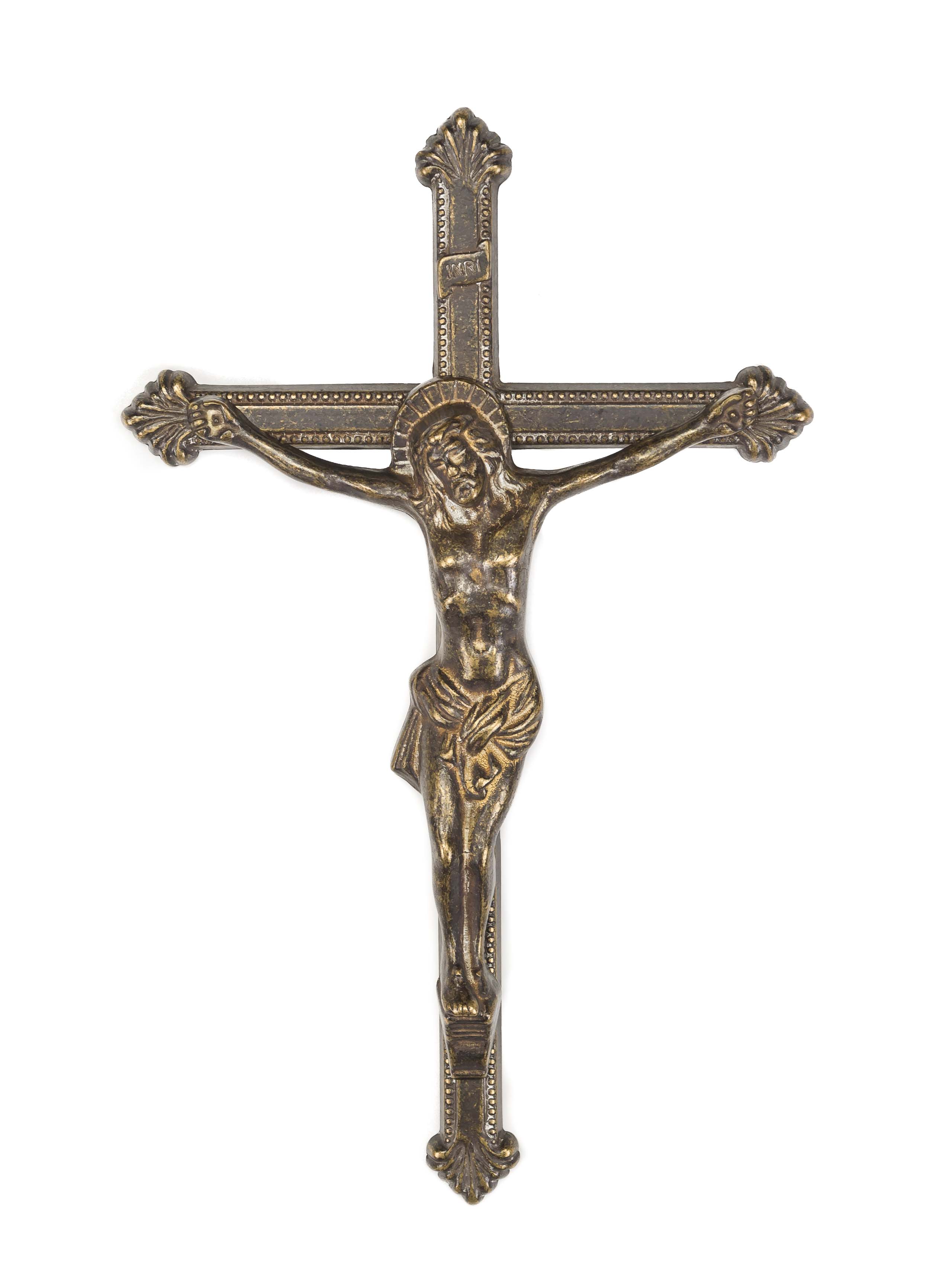 ARTVARKO Statua Di Gesù In Ottone – Idolo Di Cristo In Croce, Decorazione Sacra Per La Casa, Alta 28 Cm