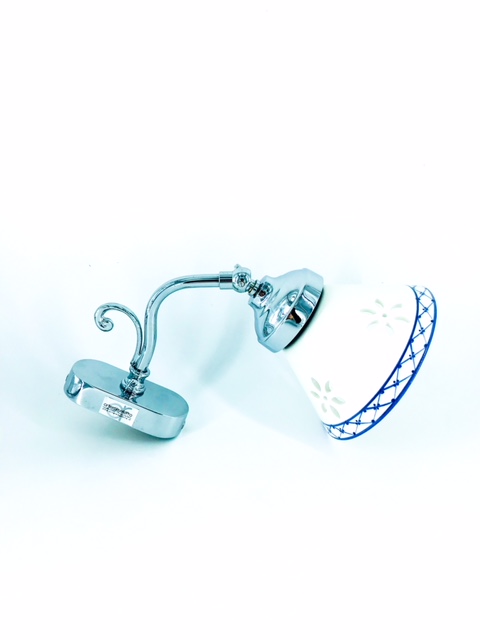 Rubinetto per lavabo in ceramica cromata e ottone anticato, rubinetto