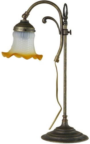 Lampade Vintage : Lampada da scrivania con vetro verde. art. LV 001