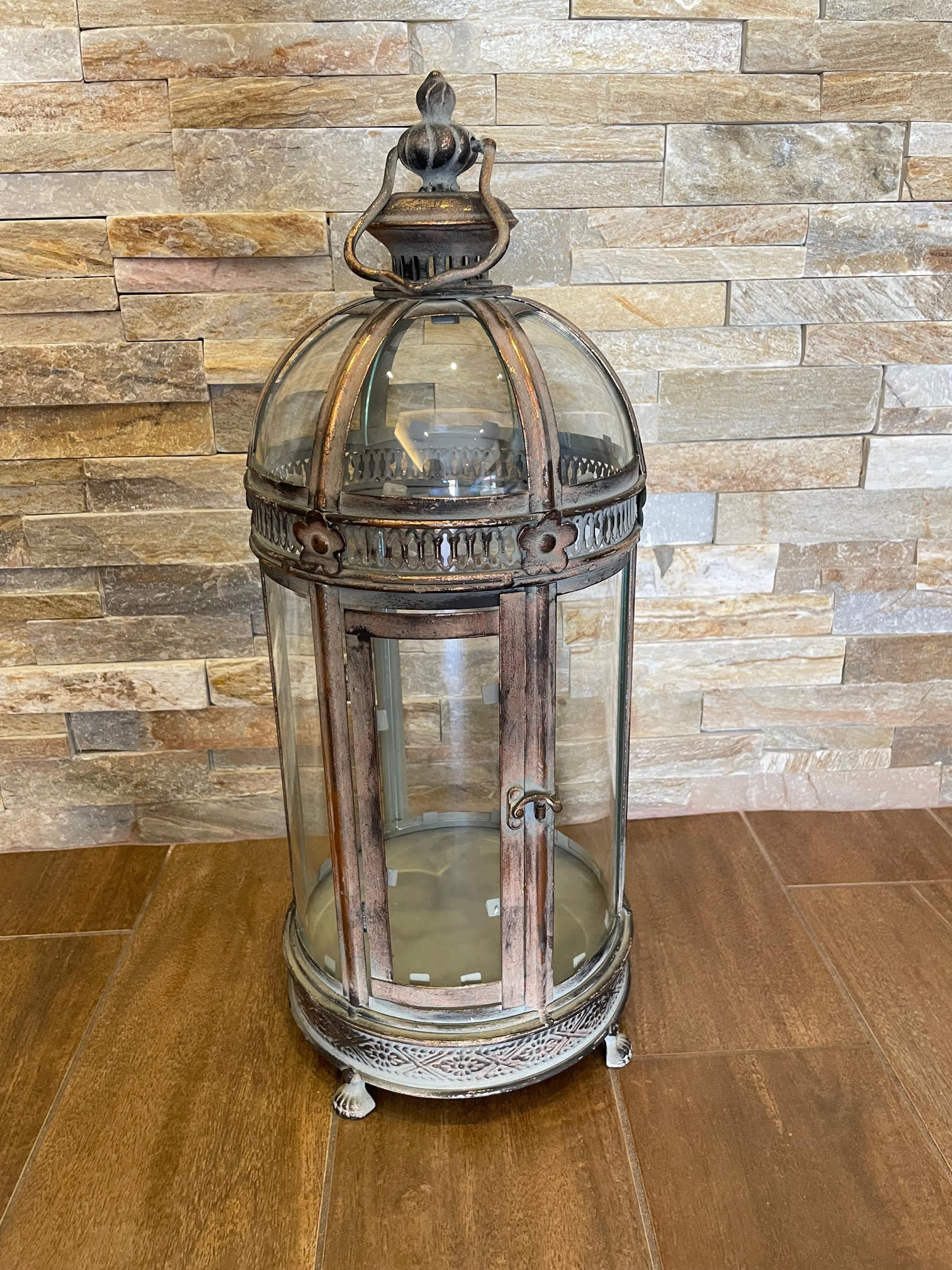 Gilde Lanterna Purley In Metallo Anticato – Argento, Piccola (H12 Cm), Per Decorazione Casa