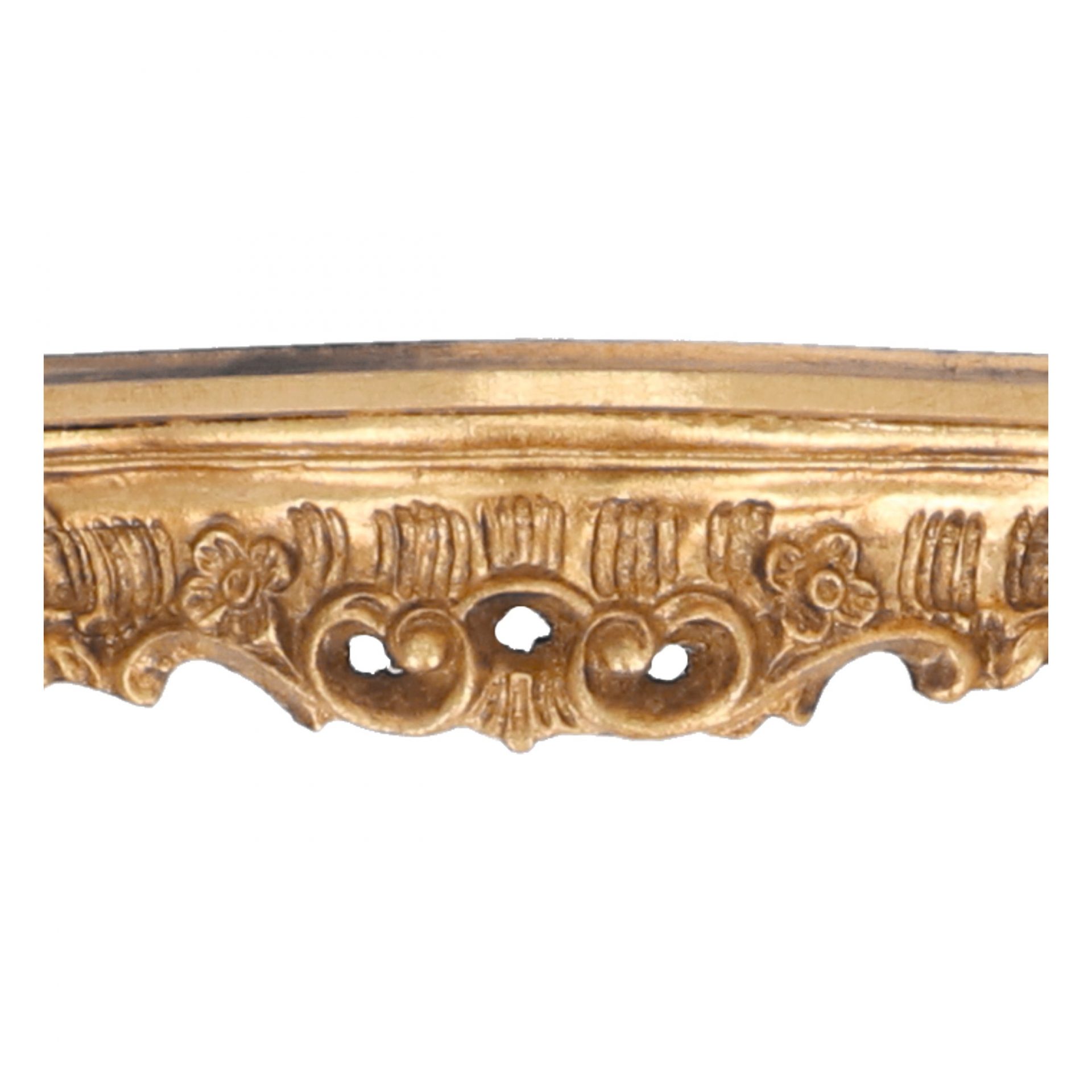 artissimo Console murale baroque, console miroir, étagère, 30 x 16 cm, blanc doré