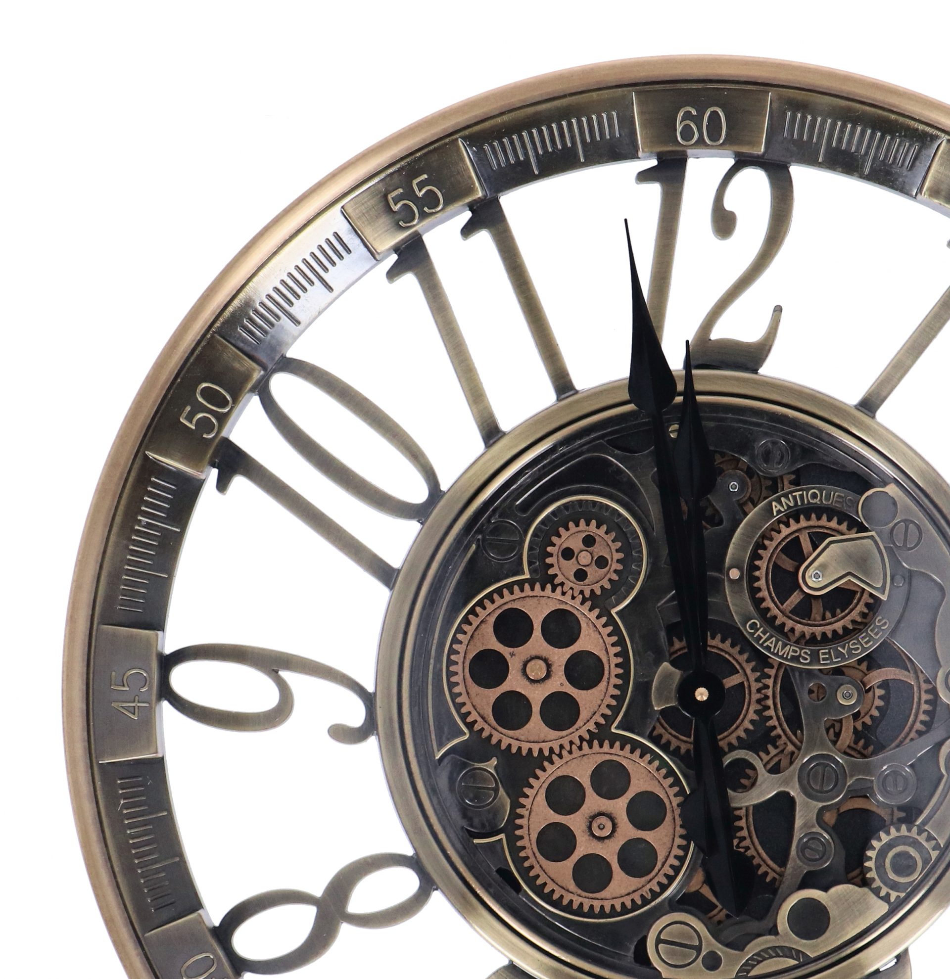Arti & Mestieri Orologio Da Parete Sfarfallio Grande - Design Farfalla, 100% Made In Italy, Ferro, Diametro 60 Cm, Colore Sabbia E Bianco Marmo - 2