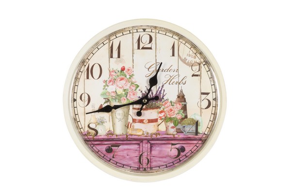 Complementi d'Arredo, Orologio da parete stile Shabby Chic scritta Gardens