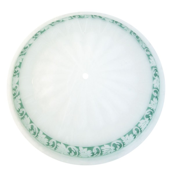 Plafoniera Classica In Vetro Verde 30 Cm - 1 Luce E27 Per Bagno, Camera E Corridoio - 3
