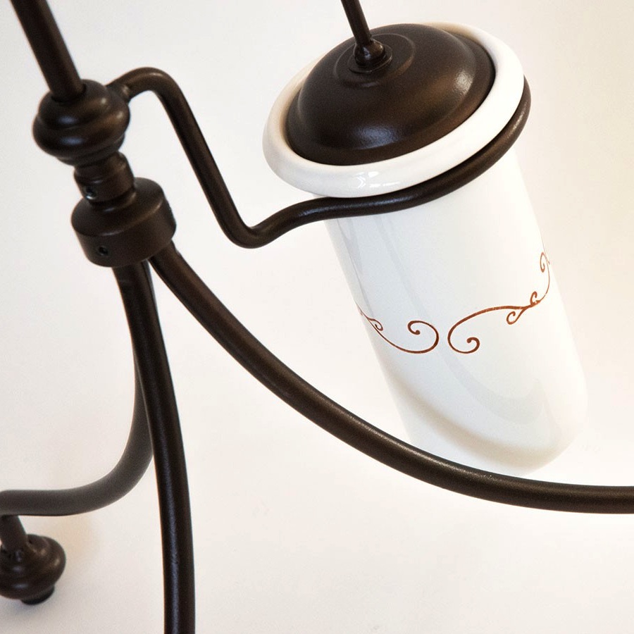 Portarotolo bagno in ferro bianco antico - Alice Home