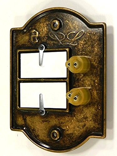 Pulsantiera 2 pulsanti in ottone LUCIDO oro CITOFONICA UNIVERSALE